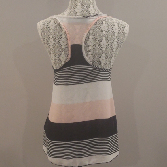 Striped Sheer Razorback Tank - Picture 2 of 3